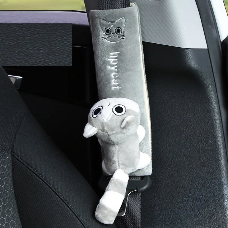 Cute Animal Plush Car Seat Belt Shoulder Pad Cover Universal Seat Belt Cover Axl 2