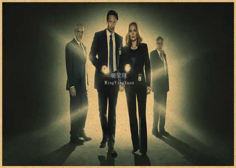 X-Files "I Want to Believe" UFO Alien Vintage Kraft Poster Vintage Wall Poster Axl
