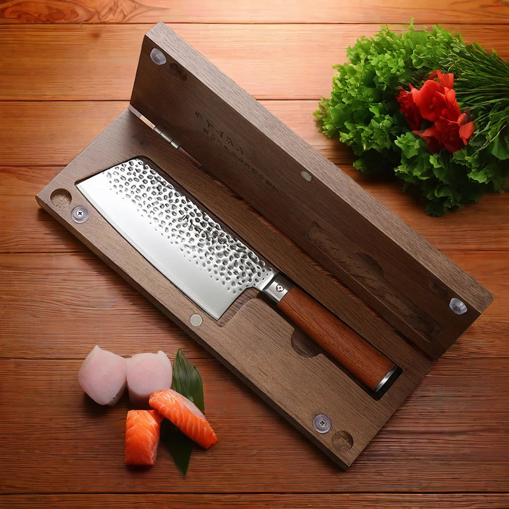 Hand Forged Cleaver Knife & Acacia Cutting Board Set Knife & Board Set Axl