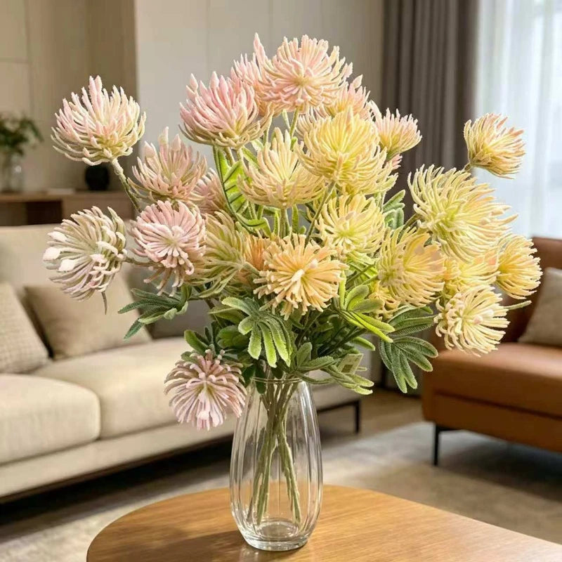 Artificial Crab Claw Chrysanthemum Faux Flower Bouquet | Home Decor Artificial Flower Bouquet Axl