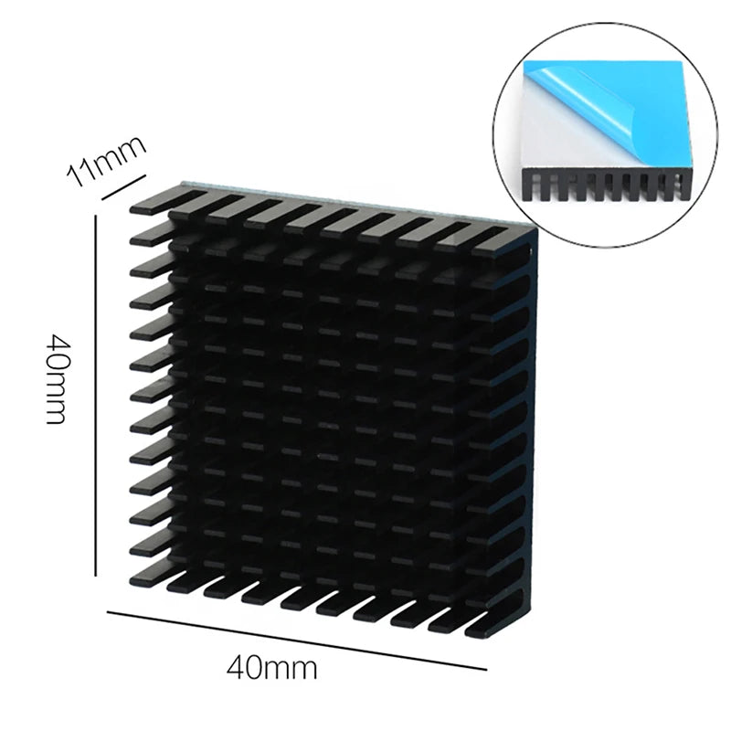Aluminum Heatsink for Nema17 Stepper Motor 40x40x11mm – 3D Printer Motor Heatsink Axl