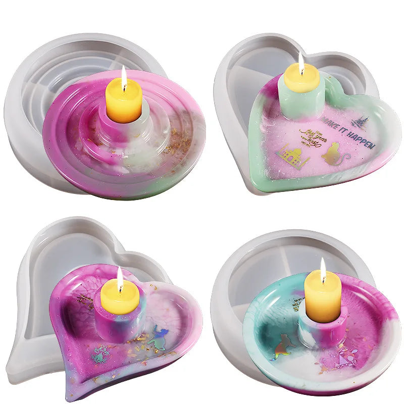 Heart Shape Silicone Mold – Candle, Resin & Plaster Crafts Silicone Craft Mold Axl