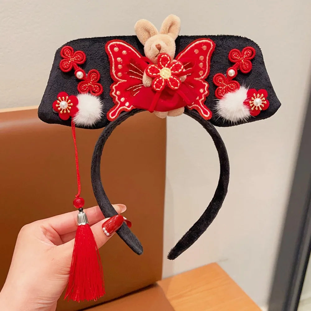 Girls Flower Braid Wig Headband – Chinese Style Hair Accessory Fashion Headband Axl Style 12