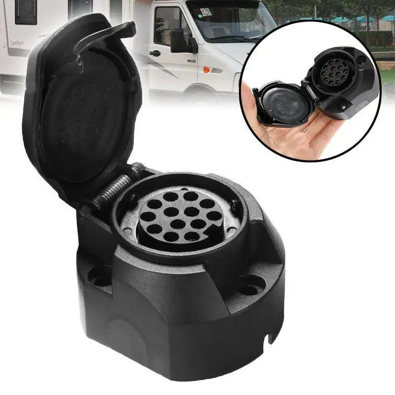 13 Pin Euro Trailer Socket – 12V Tow Bar Connector for Caravans Trailer Socket Axl
