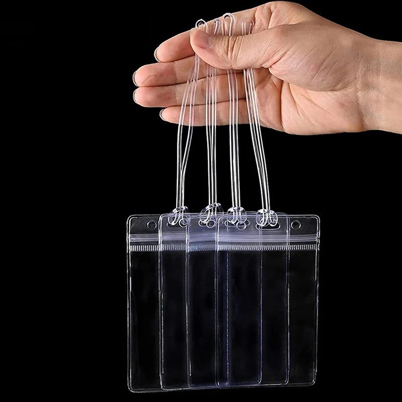 50-Pack Clear PVC Luggage Tag Loops – ID Label Strap Holders Luggage Tag Loops Axl
