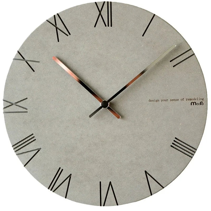 Modern Silent Wall Clock – 28cm Minimalist Round Quartz Silent Wall Clock Axl