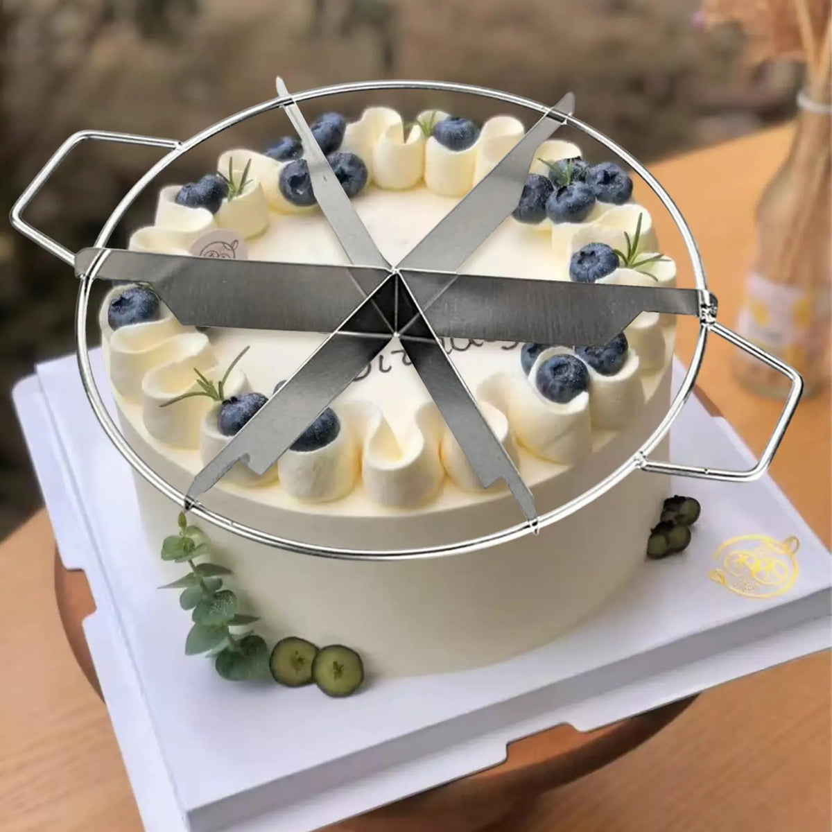 Stainless Steel Cake Divider – 6/7/8 Slice Portion Cutter Cake Portion Cutter Axl