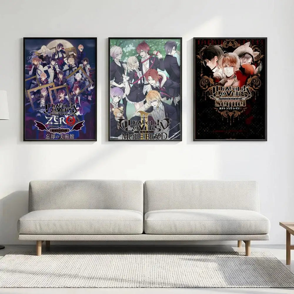 Diabolik Lovers HD Art Poster – Waterproof Wall Décor Anime Art Poster Axl