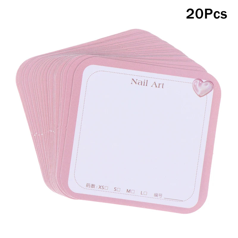 Nail Swatch Display Cards 20/50 Sheets – False Nail Show Cards Nail Display Cards Axl 20Pcs Rose red
