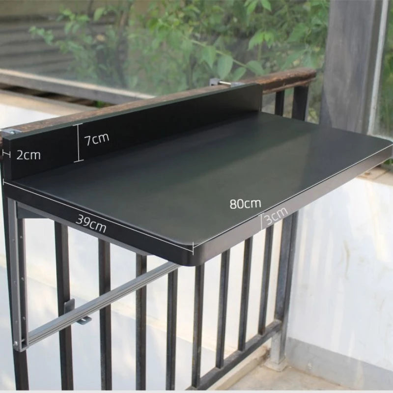 Adjustable Height Foldable Aluminum Outdoor Garden Table – Oeny Outdoor Folding Table Axl Black-Small