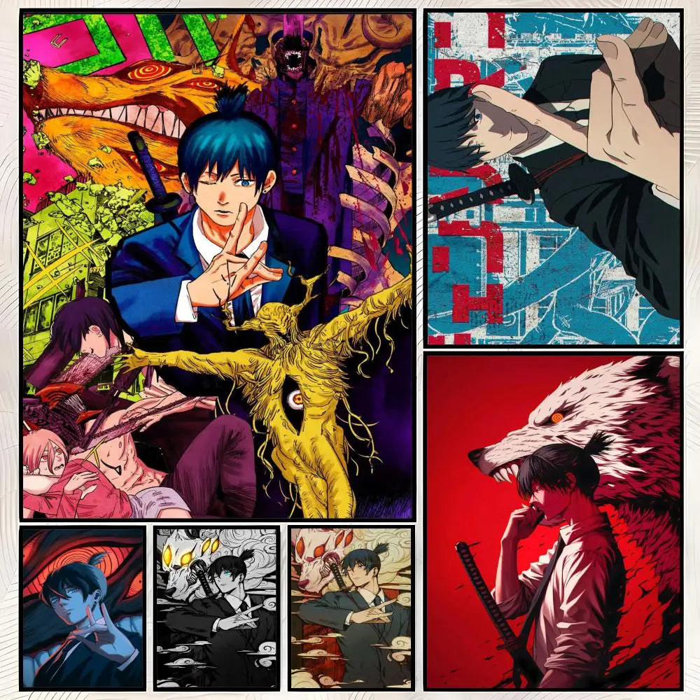 Anime Aki Hayakawa Self-Stick Wall Art Poster | HD Waterproof Anime Wall Poster Axl