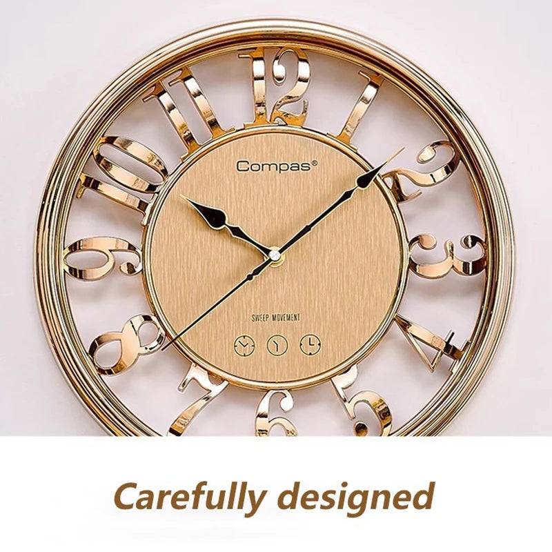 Vintage Silent Wall Clock 33cm – Luxury Creative Home Decor Silent Wall Clock Axl