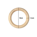 10Pcs Unfinished Wood Rings 40–100mm | Macrame & DIY Crafts Wood Craft Rings Axl 10cm-10pcs