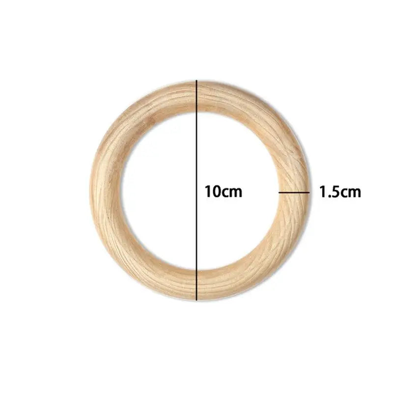 10Pcs Unfinished Wood Rings 40–100mm | Macrame & DIY Crafts Wood Craft Rings Axl 10cm-10pcs