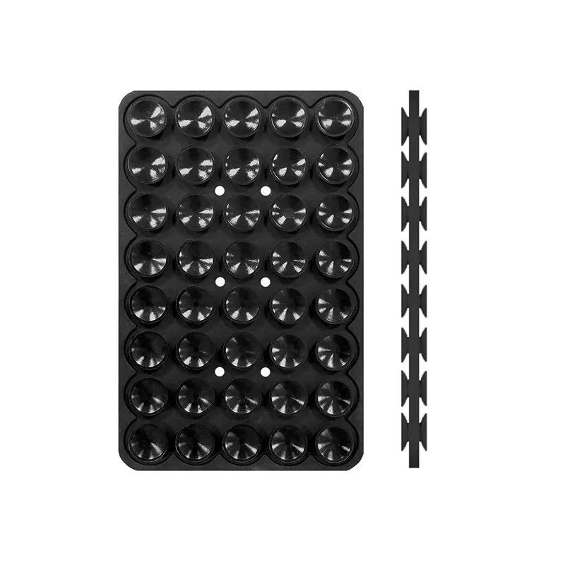 Silicone Double-Sided Suction Phone Holder – Anti-Slip Mount Phone Suction Mount Axl Black