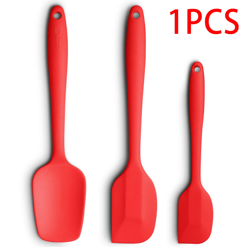 3-Piece Silicone Baking Spatula Set – Cake & Butter Tools Silicone Spatula Set Axl 1pcs