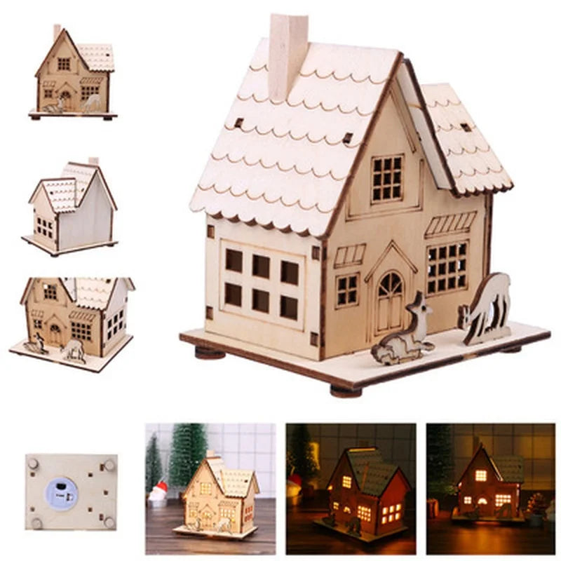 LED Wooden House Christmas Decoration – Festive Cabin Light Christmas Cabin Light Axl