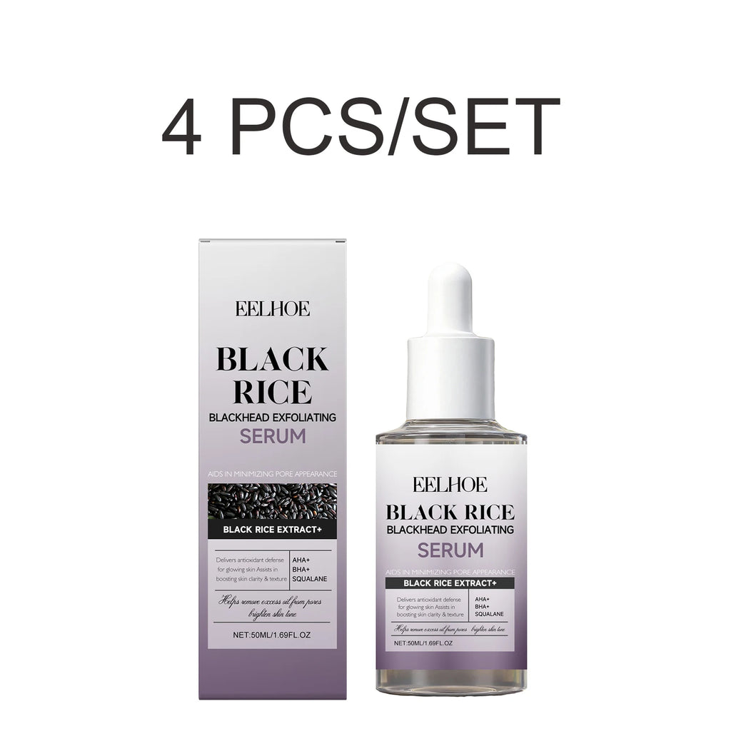 Black Rice Exfoliating Serum – PHA Pore Care & Hydrating Exfoliating Face Serum Axl 4 PCS