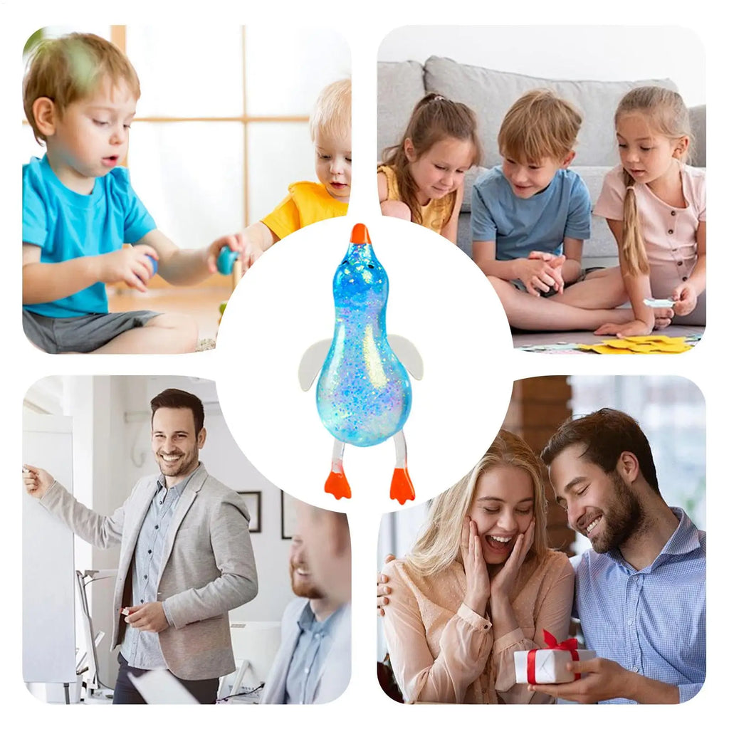 Duck Squeeze Toy – Glitter Slow Rising Sensory Fidget for Kids Sensory Fidget Toy Axl