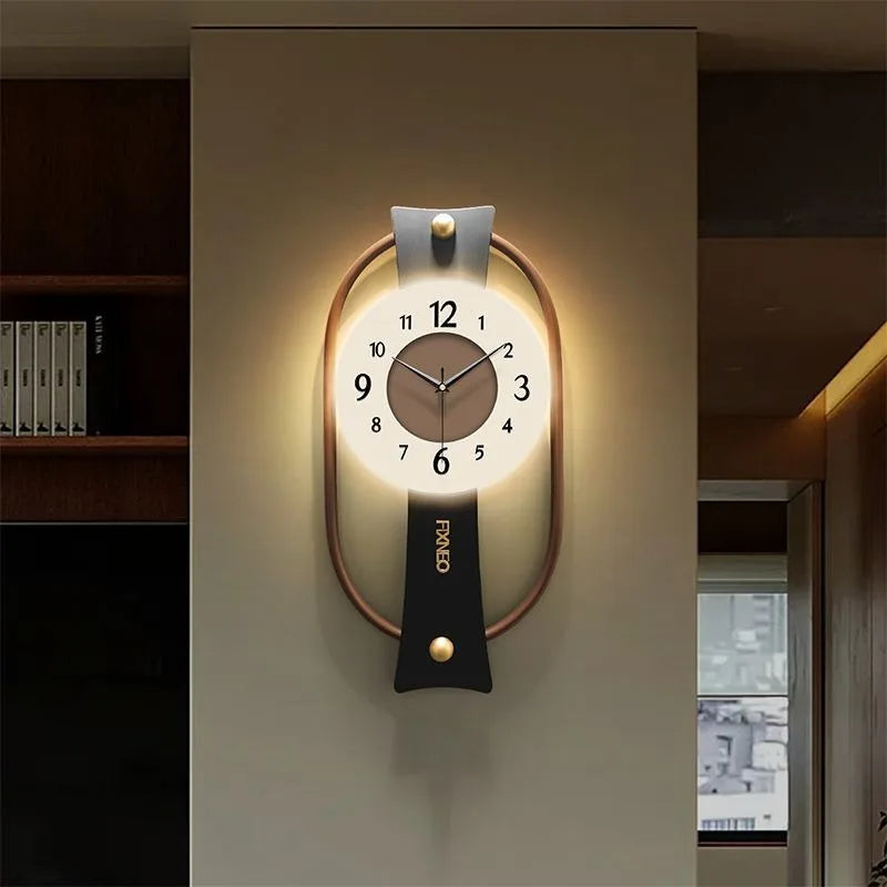Luminous Large Wall Clock – Silent Minimalist Home Décor Wall Clock Axl