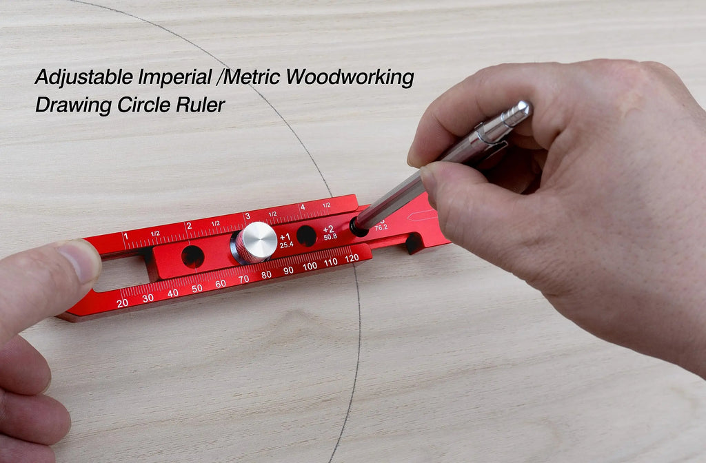 Adjustable Metal Circle Ruler – Multi-Angle Woodworking Compass Woodworking Compass Ruler Axl