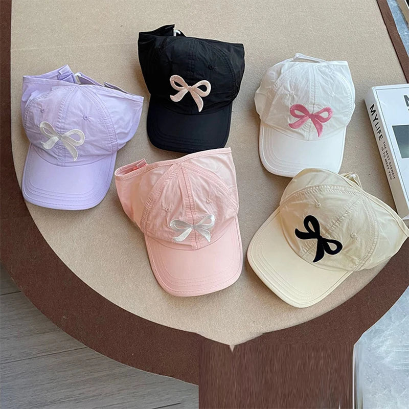 Kids Summer Sun Visor Cap – Bow Ponytail Baseball Hat Ages 2–8 Kids Sun Visor Cap Axl