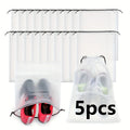 Travel Shoe Bags Set of 5 – Lightweight Drawstring Pouches Travel Shoe Bags Axl 5Pcs White