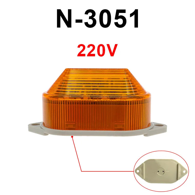 CNMAWAY TB40 LED Strobe Warning Light 12V 24V 220V IP44 LED Warning Light Axl Yellow 220V