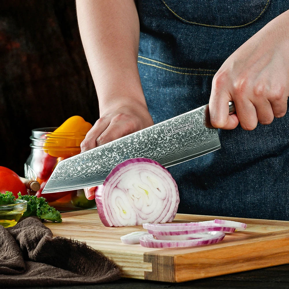 Sunnecko 8" VG10 Damascus Kiritsuke Knife – Japanese Chef Knife Damascus Chef Knife Axl