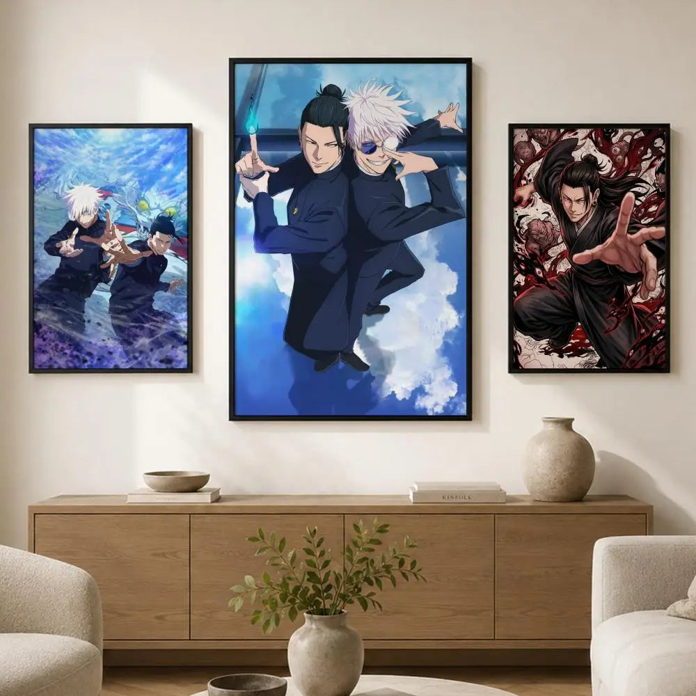 Suguru Geto Anime Poster – Waterproof Self-Adhesive Wall Art Anime Wall Poster Axl
