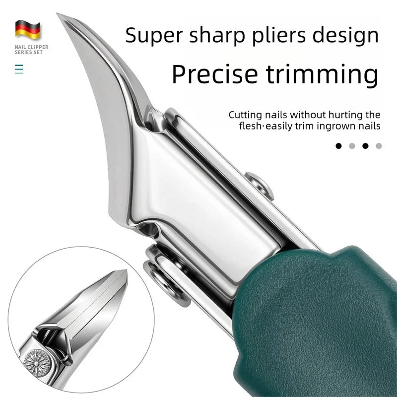 Wide Opening Slant Tip Nail Nipper – Stainless Steel Toenail Cutter Nail Nipper Axl