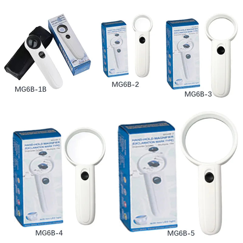 Handheld Magnifying Glass 2 LED Lights – Senior Reading Magnifier LED Handheld Magnifier Axl 50MM
