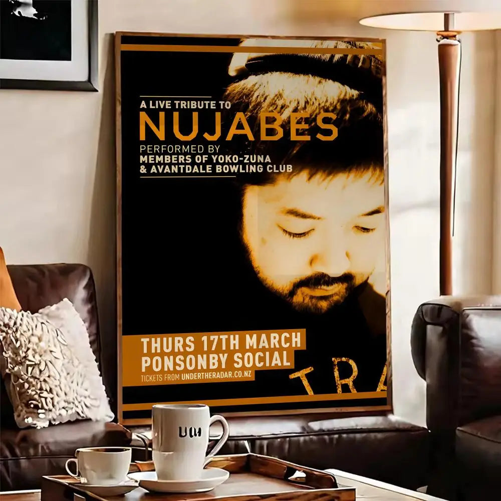 Nujabes Album Canvas Wall Art – Vintage Abstract Poster Print Canvas Wall Art Axl