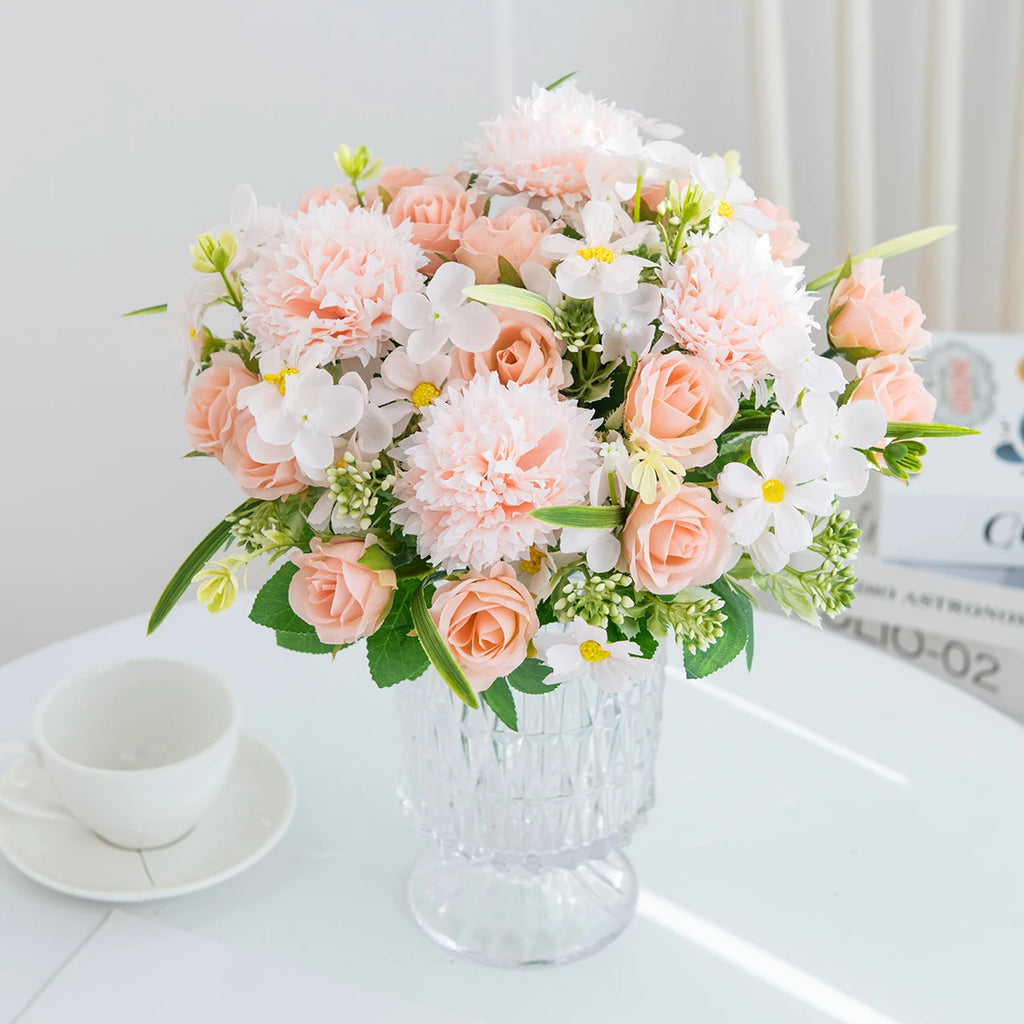 Artificial Silk Rose Bouquet – Wedding & Home Décor Artificial Flower Bouquet Axl