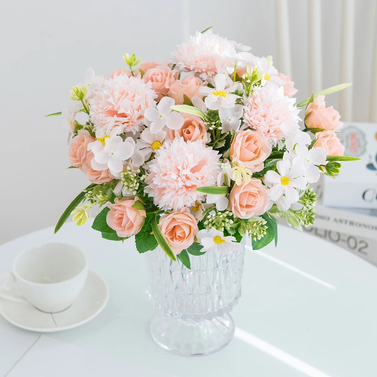 Artificial Silk Rose Bouquet – Wedding & Home Décor Artificial Flower Bouquet Axl