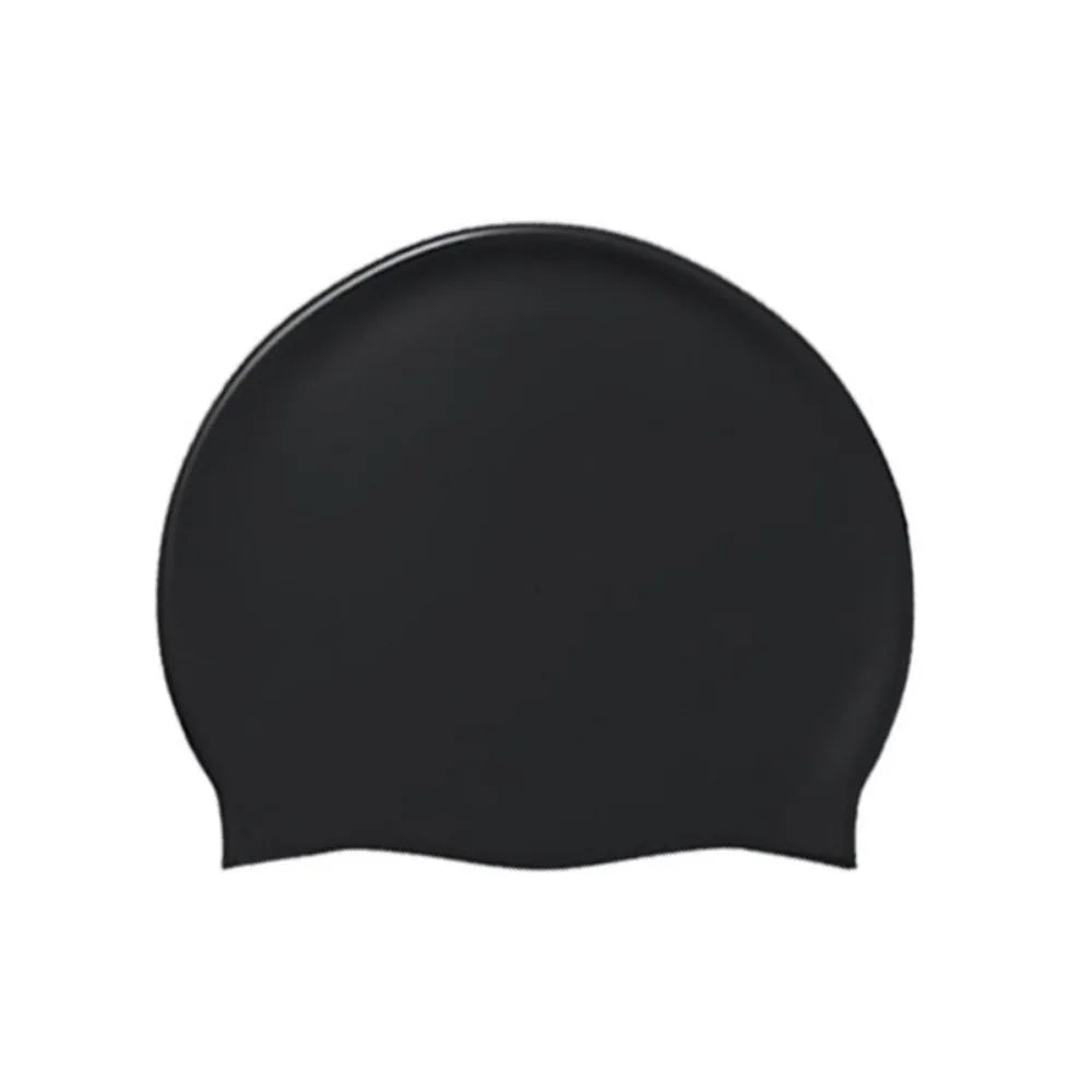 Plus Size Silicone Swim Cap – Printed, Waterproof & Ear Guard Silicone Swim Cap Axl Black