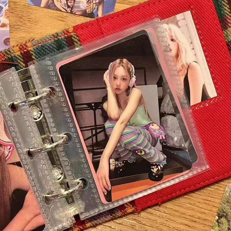 K-Pop Photocard Binder – Candy Color Fabric Loose-Leaf Album Photocard Collect Binder Axl