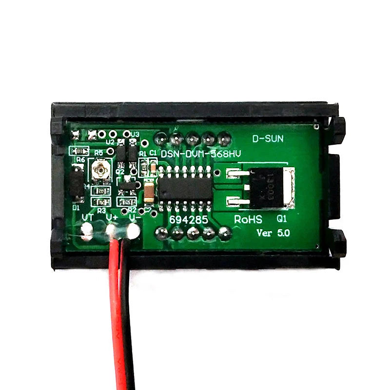 2-Wire Digital Voltmeter DC 5V–120V | Anti-Reverse EV Meter Digital Panel Voltmeter Axl