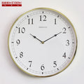 Large Gold Wall Clock – Modern Silent Quartz Living Room Decor Wall Clock Axl Golden Arabic 14 inch