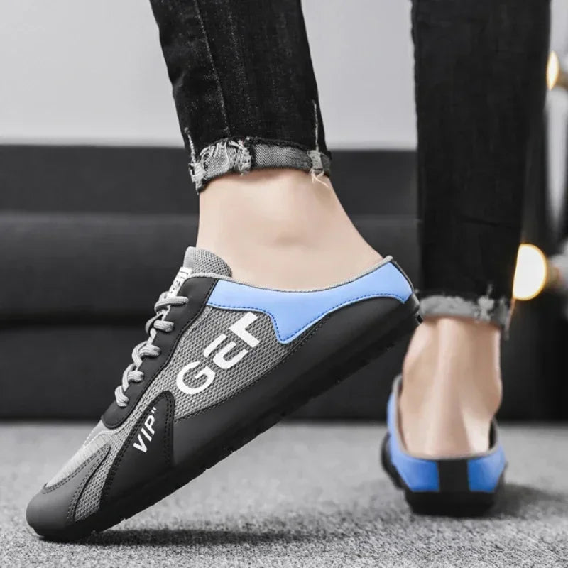 Men's Breathable Half Slip-On Casual Flat Sneakers Slip-On Sneakers Axl