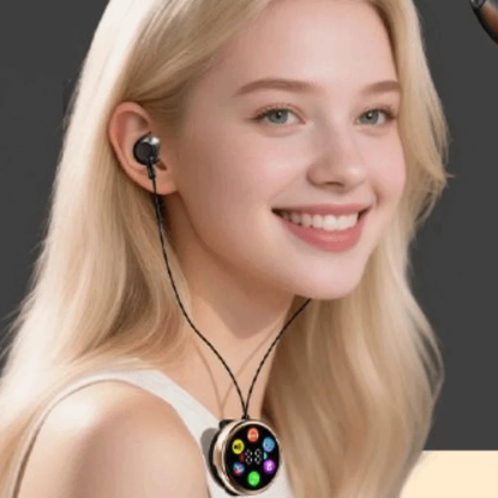 LED Display Clip-On Bluetooth Earphones | Smart Controls Bluetooth Earphones Axl