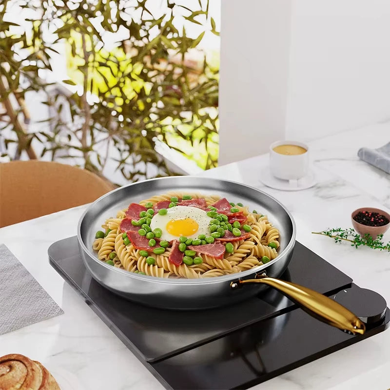 KEMORELA 316 Stainless Steel Frying Pan – Uncoated Skillet Stainless Steel Skillet Axl