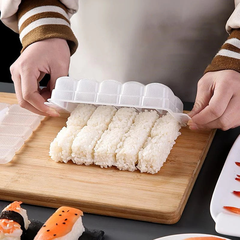 5 & 10 Grid Onigiri Rice Ball Mold – Non-Stick Sushi Maker Sushi Rice Mold Axl