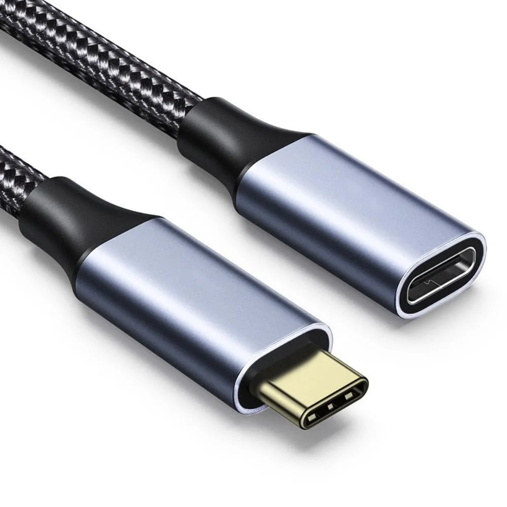USB-C Extension Cable PD 100W Male to Female Braided 150cm USB-C Extension Cable Axl 1.5m