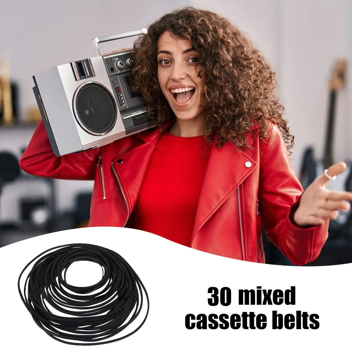 30-Pack Rubber Drive Belts – Turntable, Cassette & DVD Replacement Drive Belts Axl