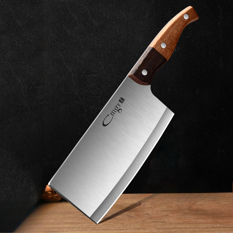 PLYS Stainless Steel Slicing Knife – Two-Color Wooden Handle Slicing Knife Axl