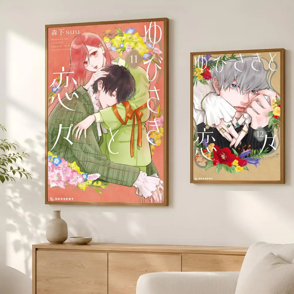 Yubisaki to Renren Anime Poster – Self-Stick HD Waterproof Wall Art Anime Wall Poster Axl