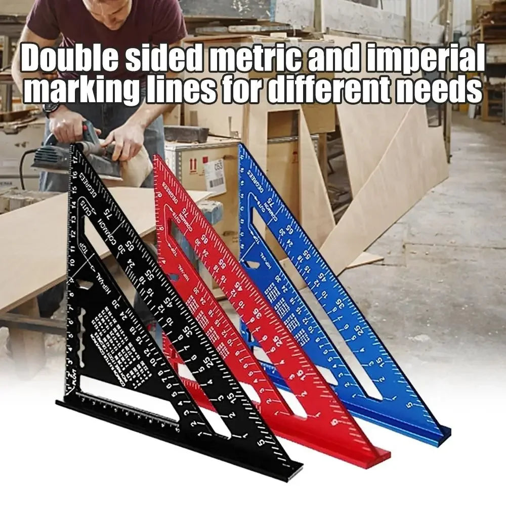 7-Inch Aluminum Speed Square Triangle Ruler – Metric & Imperial Speed Square Ruler Axl