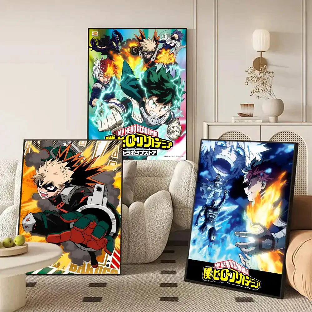 My Hero Academia Anime Canvas Wall Art – Unframed Poster Canvas Wall Art Axl