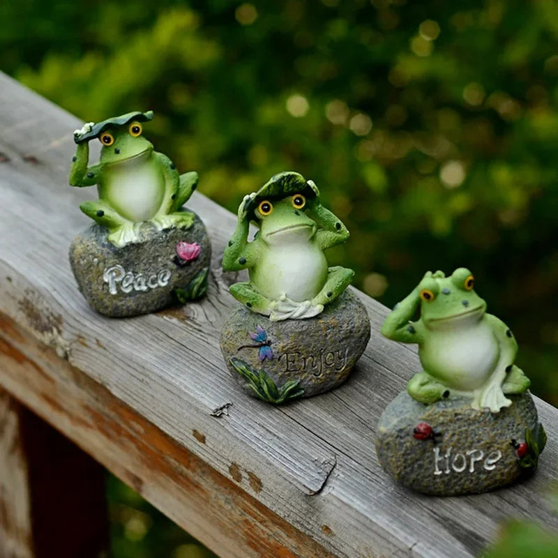 Frog Resin Garden Ornament – Stone Statue for Garden & Home Garden Ornament Axl